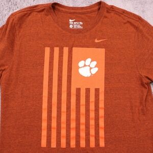 Nike The Nike Tee Clemson Tigers Foorball T Shirt Mens Small Orange Athletic Cut
